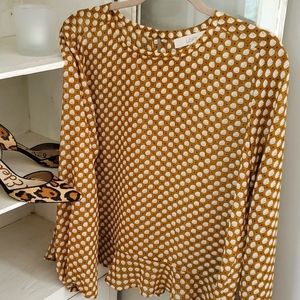 Ann Taylor Loft Sheer art deco blouse.